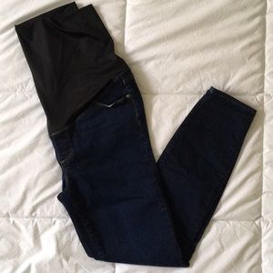 LOFT Maternity Dark Wash Skinny Denim Jeans